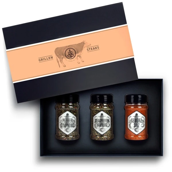Ankerkraut Geschenkset 'Steaks Grillen' Mit 3 Streuern 3 Ankerkraut Geschenkset 'Steaks Grillen' Mit 3 Streuern