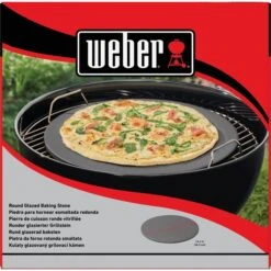 Weber Glasierter Pizzastein 18412, Ø Ca. 36cm -Optimal Küchengrill Geschäft Weber Glasierter Pizzastein 18412 ca 36cm@@1808781 3